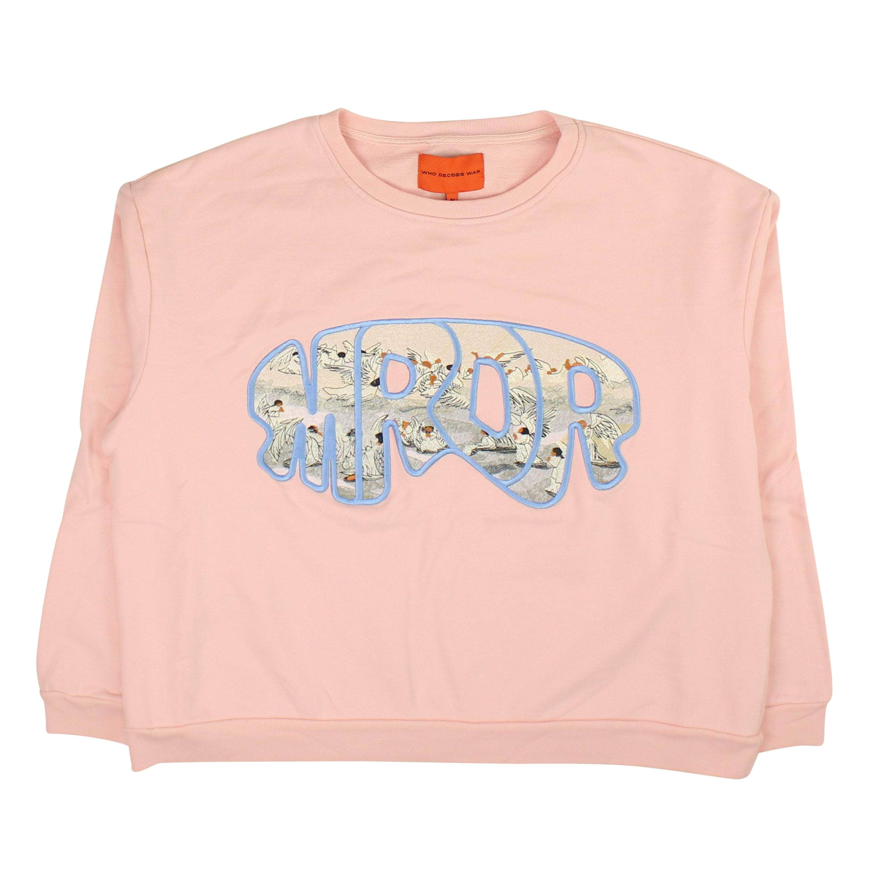 Who Decides War WDW-XHDS-0012/S NWT Who Decides War Pink MRDR Crewneck sweater Size S $325 WDW-XHDS-0012/S