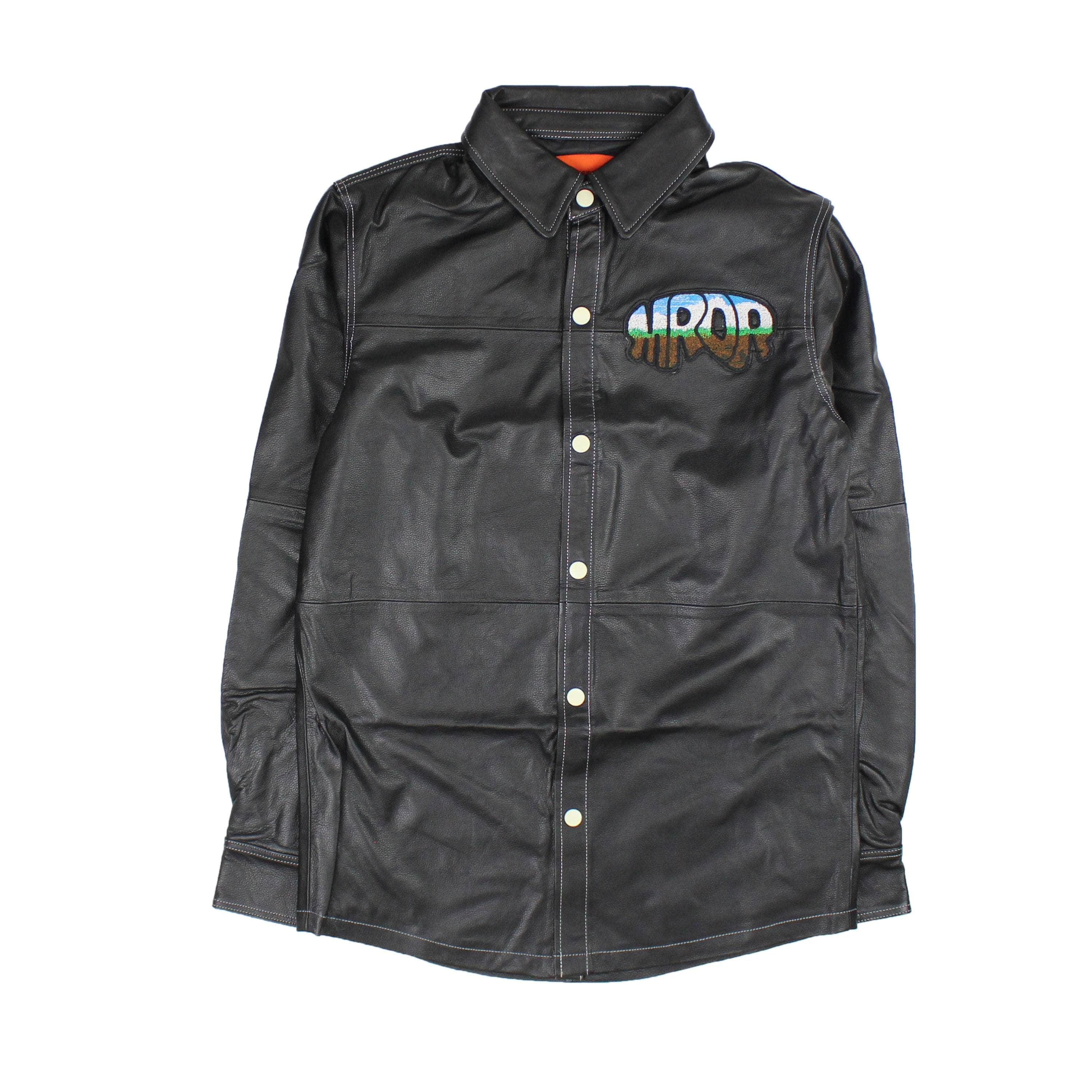 Who Decides War WDW-XTPS-0008/XL Black Who Decides War Mrdr Leather Work Shirt  Size XL $1600 WDW-XTPS-0008/XL