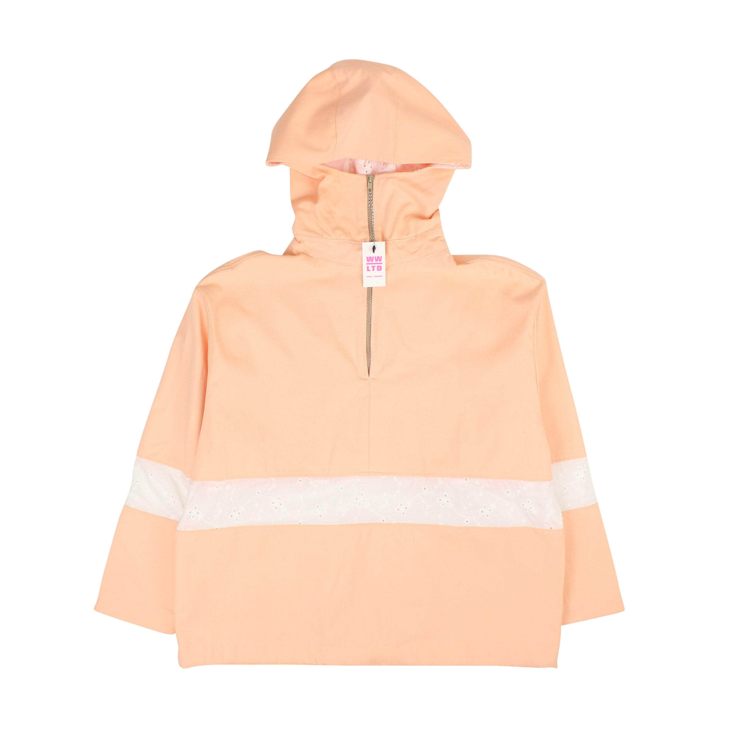 WORLD WIDE LTD 95-WWL-1001/OS NWT WORLD WIDE LTD PEACH WHITE PEACH PULLOVER Size OS $215 95-WWL-1001/OS