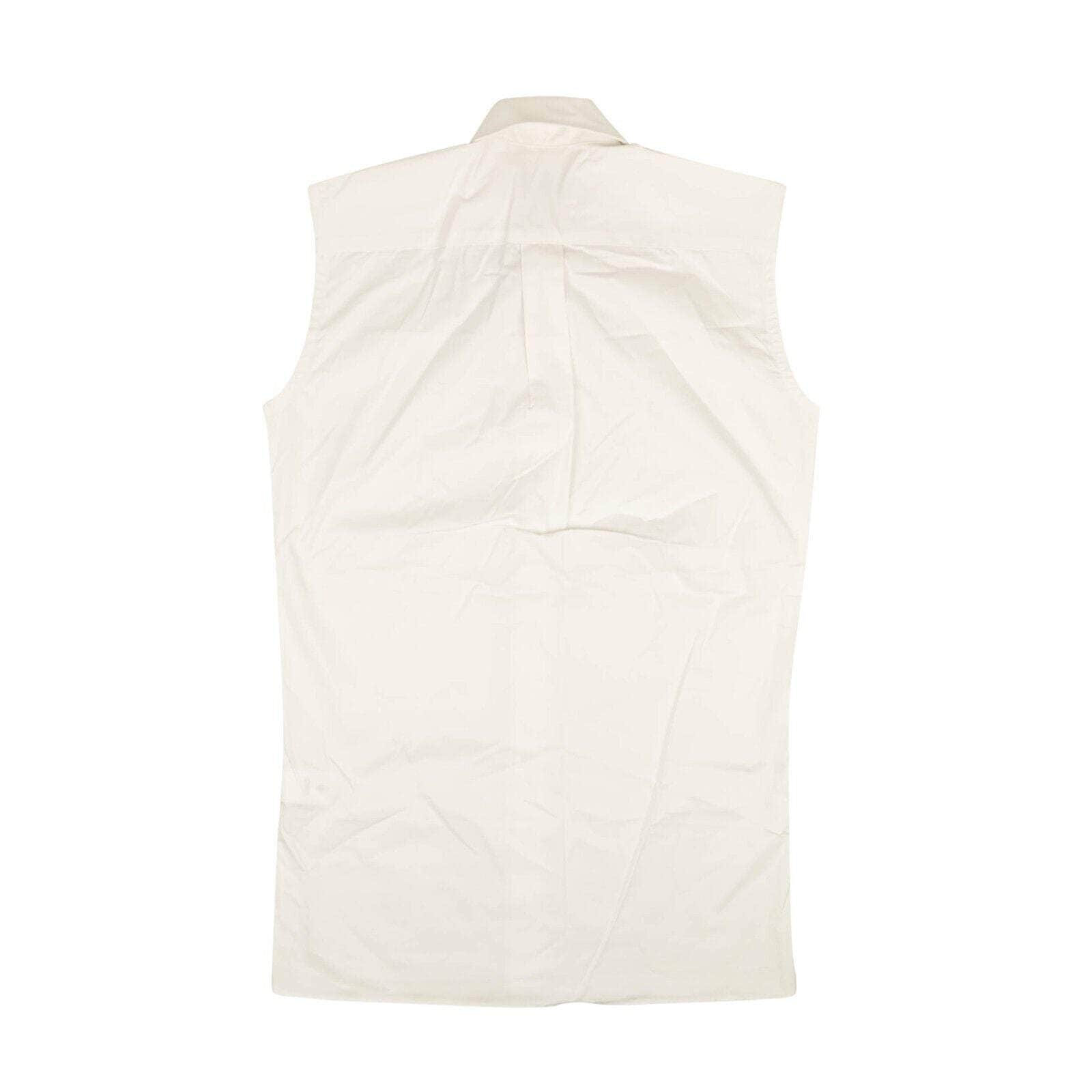 Xander Zhou channelenable-all, chicmi, couponcollection, gender-mens, main-clothing, mens-shoes, size-46, size-48, size-50, under-250, xander-zhou 46 / SH06-1 White Sleeveless Button Down Shirt 95-XZO-1005/46 95-XZO-1005/46