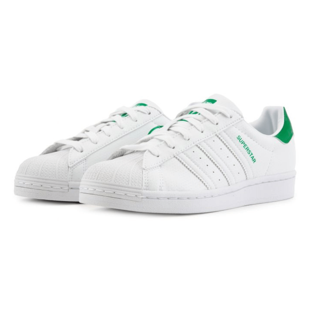 Adidas Kid s Superstar Shoes Gradeschool Cloud White Green 5