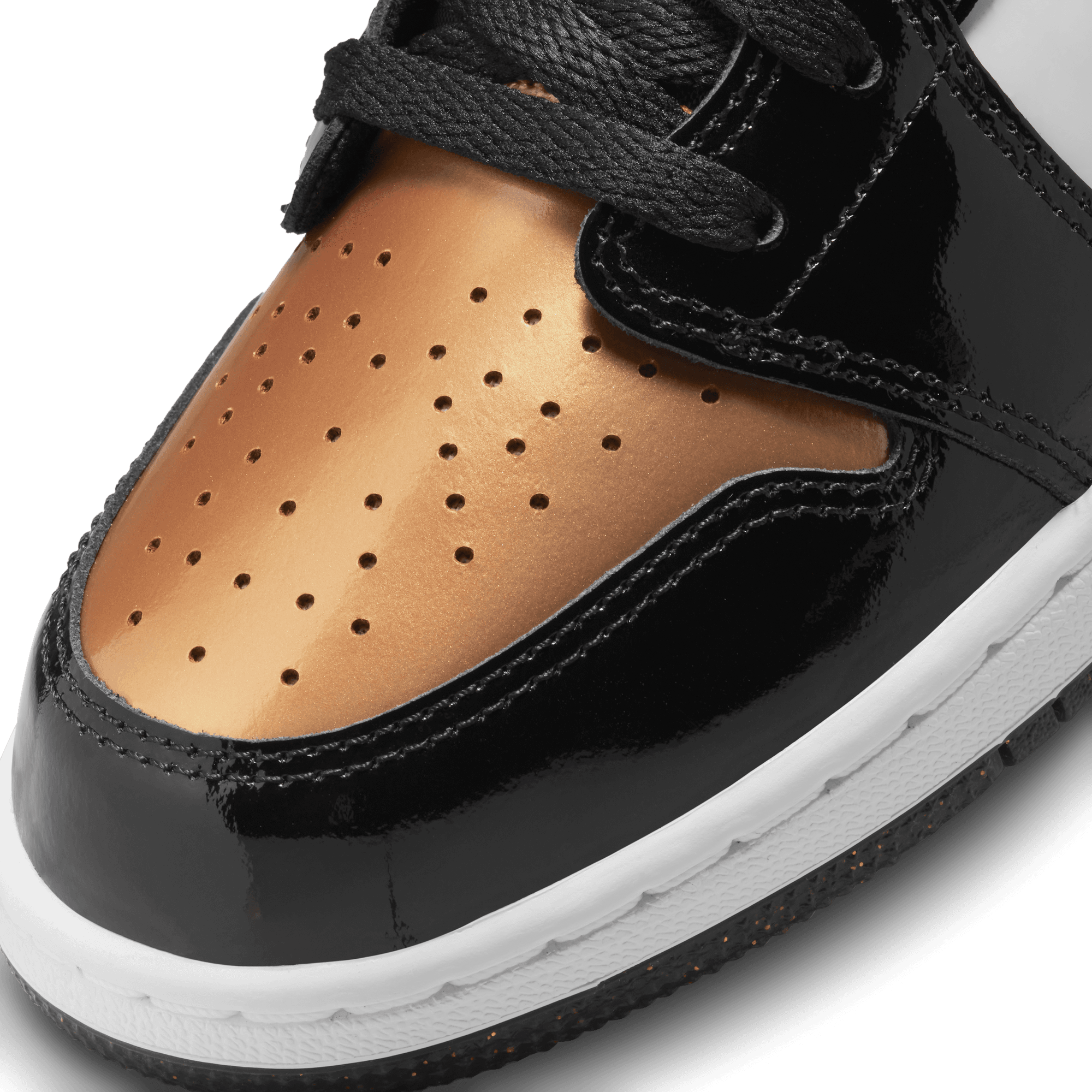 Black and gold jordan 1 sales grade school