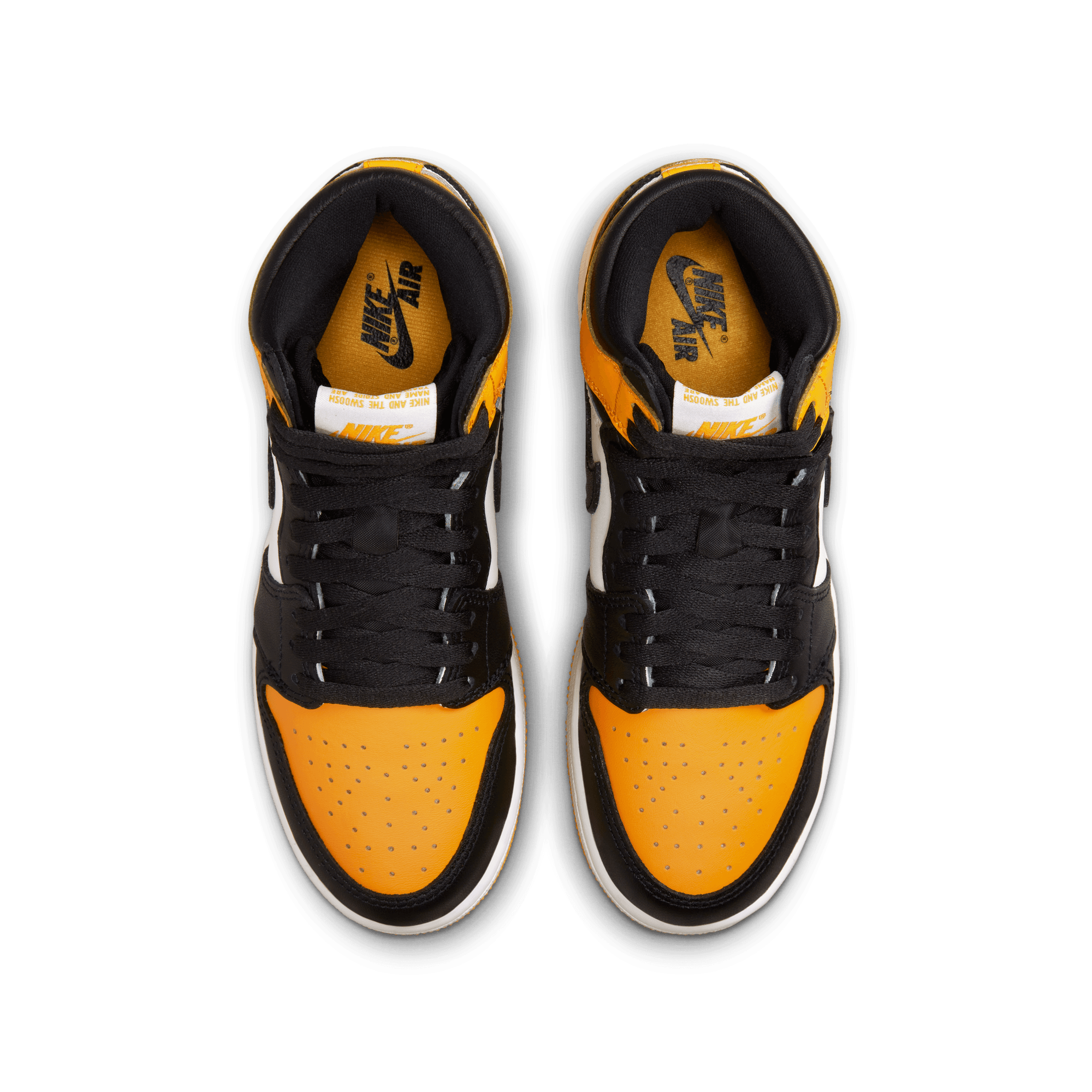 Jordan 1 yellow and black grade school deals