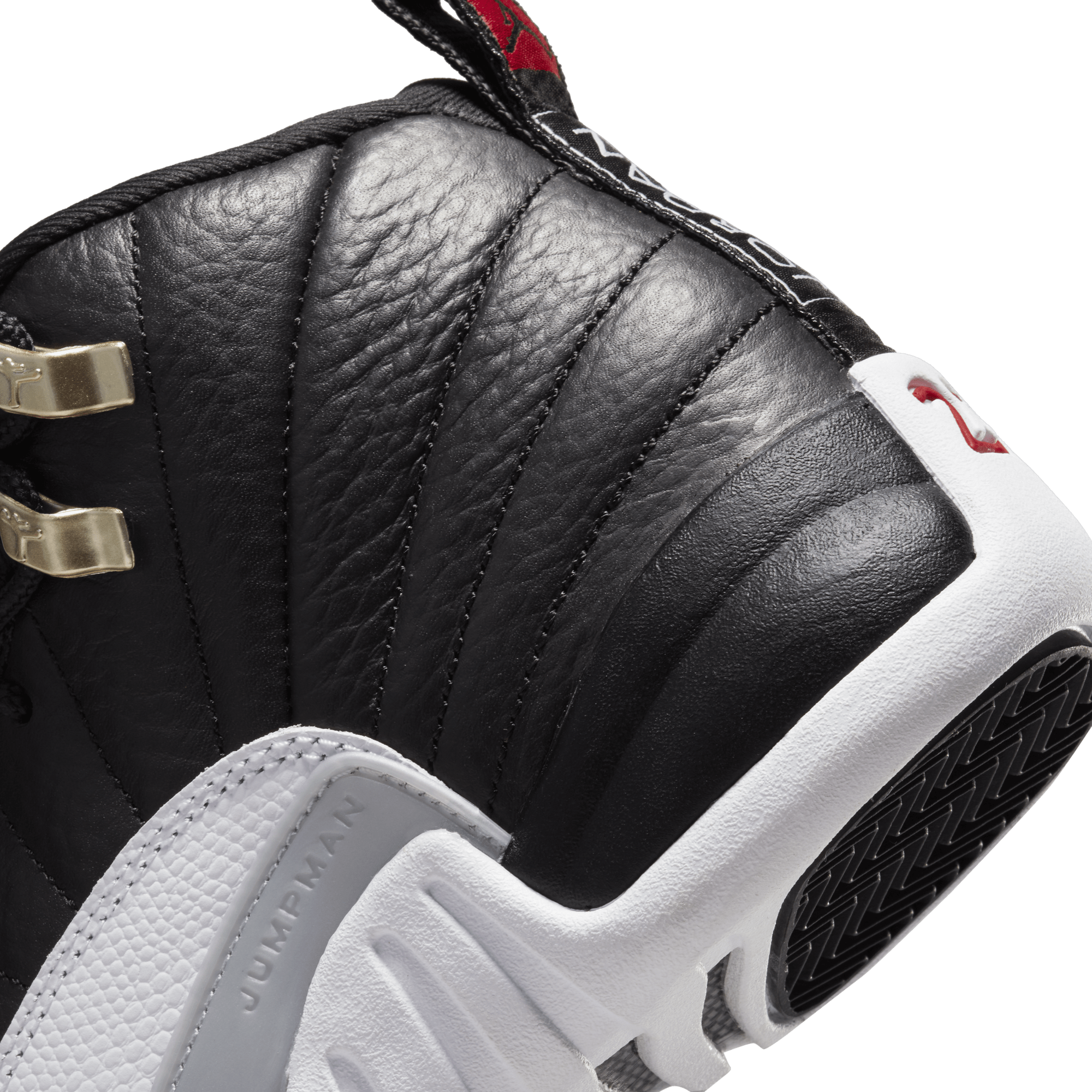 Jordan 12 Retro Low Black/Varsity Red/Metallic Gold Grade School