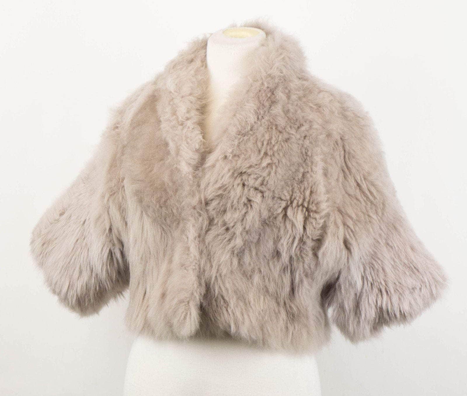 Brunello Cucinelli Outerwear Aug-44 Cashmere Fur Shearling Leather Jacket - Gray JF1-R4-7/8 JF1-R4-7/8