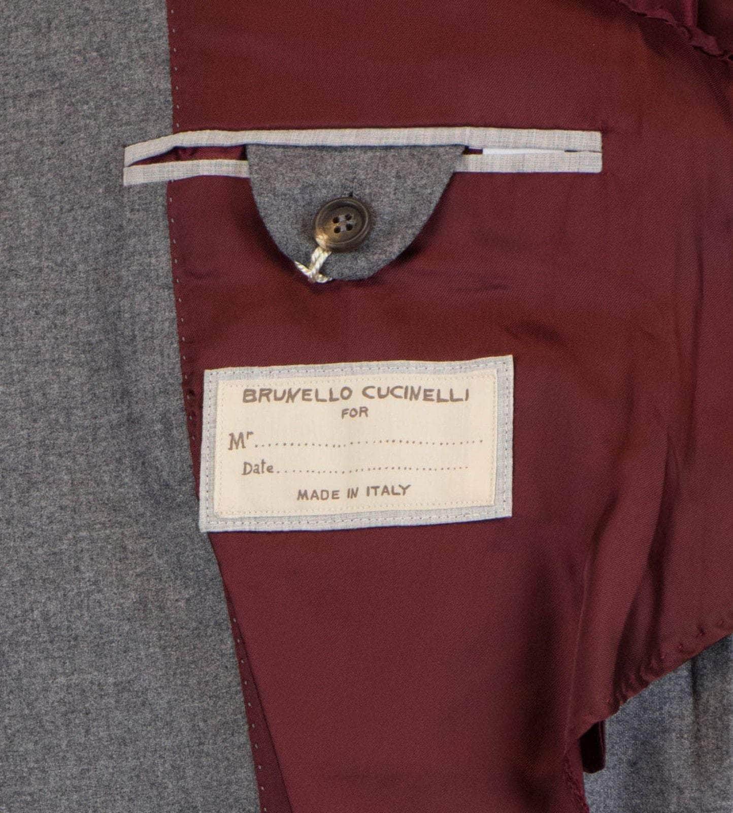 Brunello Cucinelli Sport Coats 38 Cashmere Blend Double Breasted Sport Coat - Gray JF1-R26-31/NE JF1-R26-31/NE