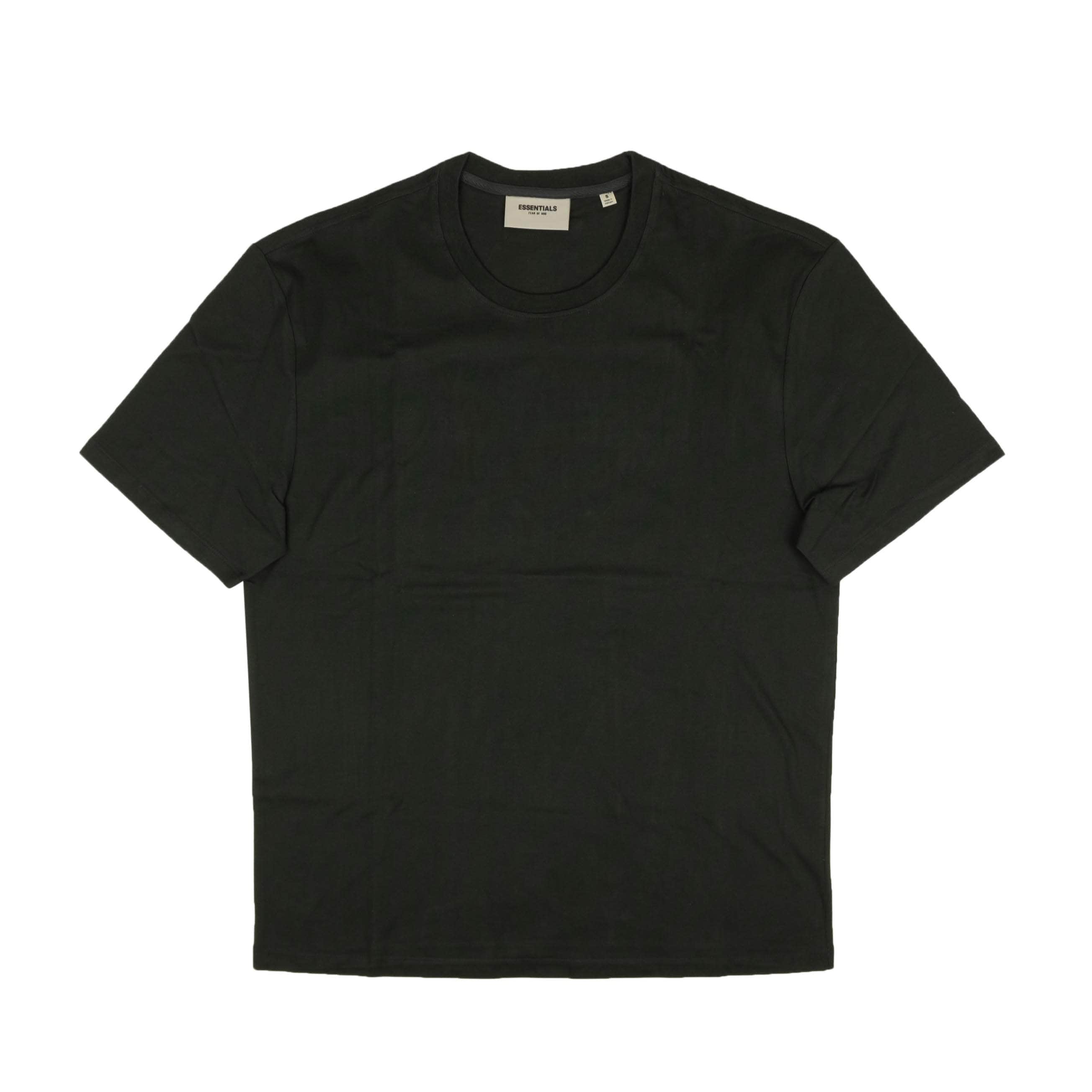 FEAR OF GOD ESSENTIALS couponcollection, essentials-x-fear-of-god, fear-of-god-essentials, gender-mens, main-clothing, mens-shoes, size-l, size-m, size-s, size-xs, under-250 Black Short Sleeve Logo Back T-Shirt