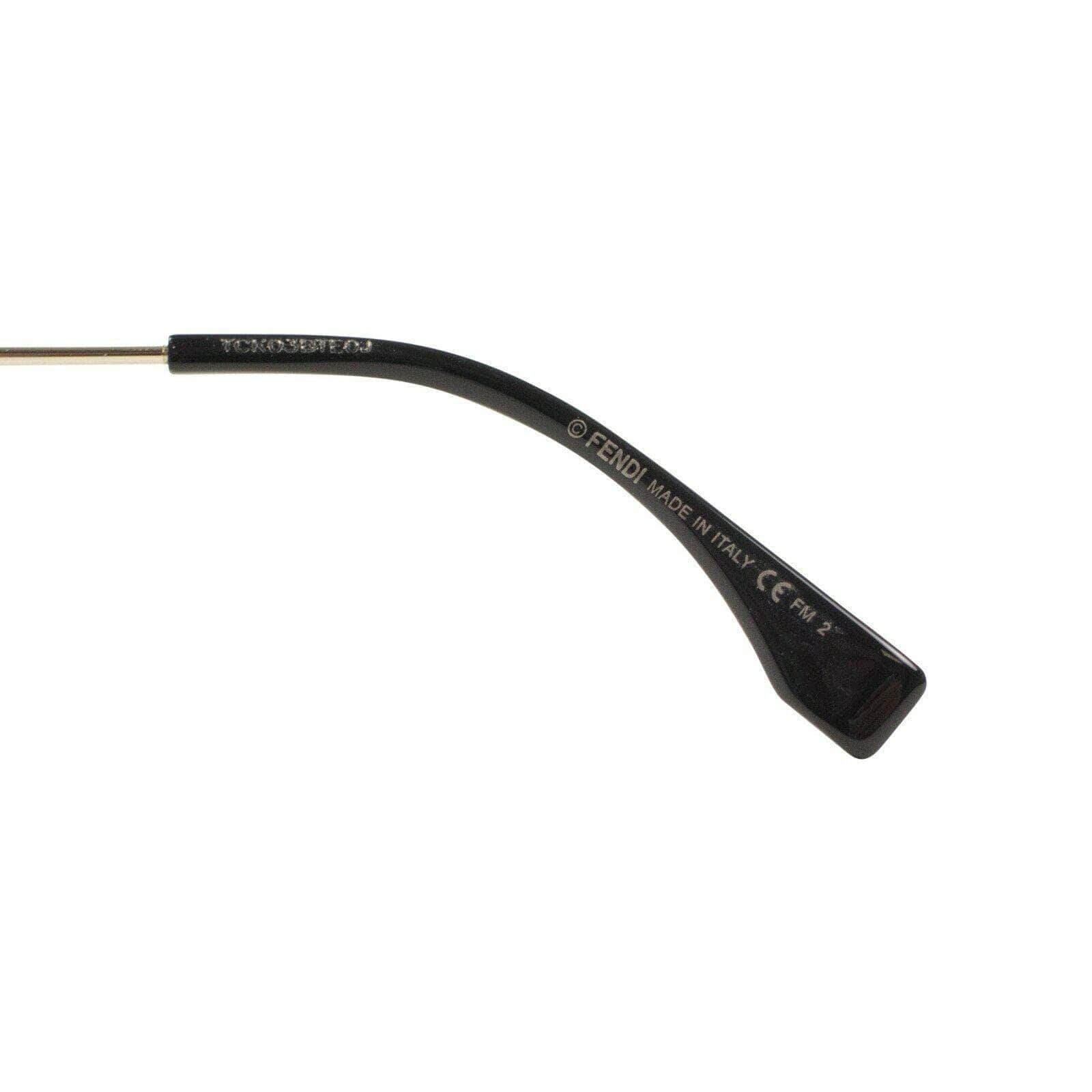 Women's Fendi Plastic Cat Eye Sunglasses - Beige / Black / Clear
