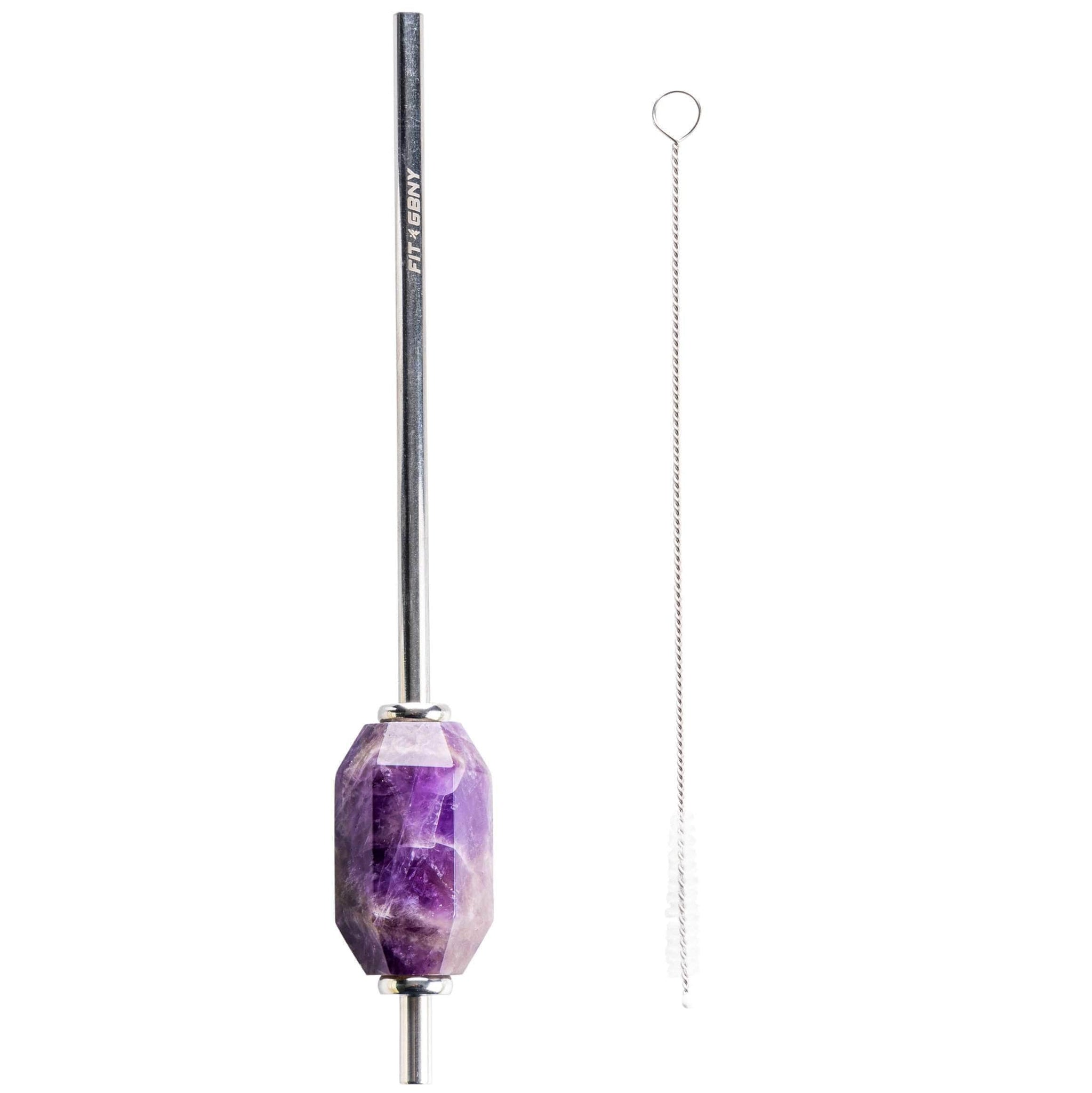 Shop AMETHYST & CLEAR QUARTZ GLASS STRAWS