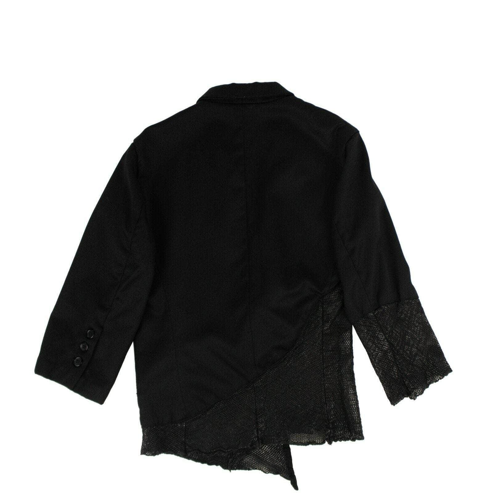 Greg Lauren Outerwear Gabardine And Leather Cropped Blazer - Black