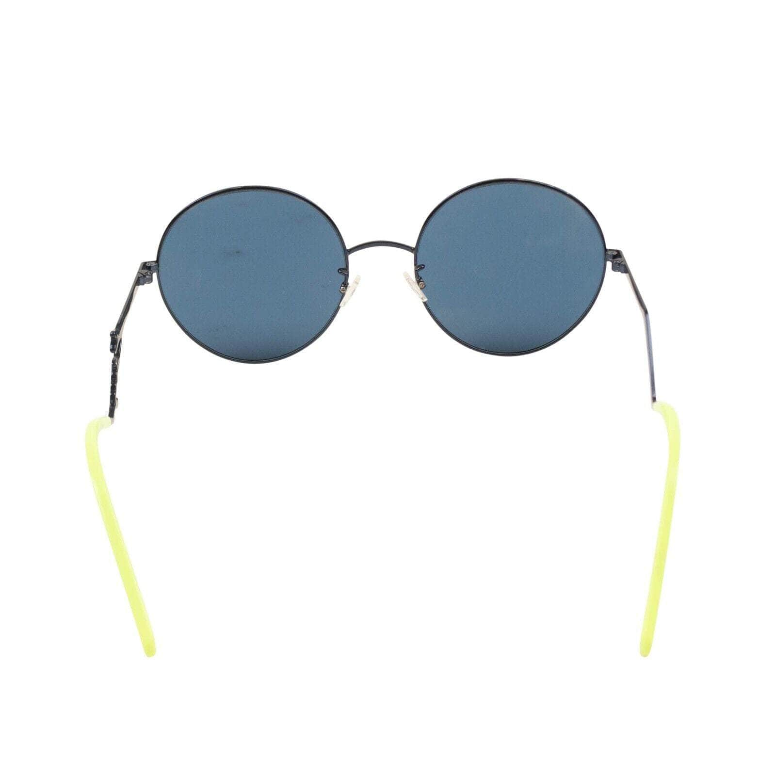 Kenzo Paris channelenable-all, chicmi, couponcollection, gender-mens, gender-womens, kenzo-paris, main-accessories, mens-shoes, size-os, under-250, unisex-eyewear OS Black Mirror Neon Yellow Circle Wire Sunglasses 95-KNZ-3027/OS 95-KNZ-3027/OS