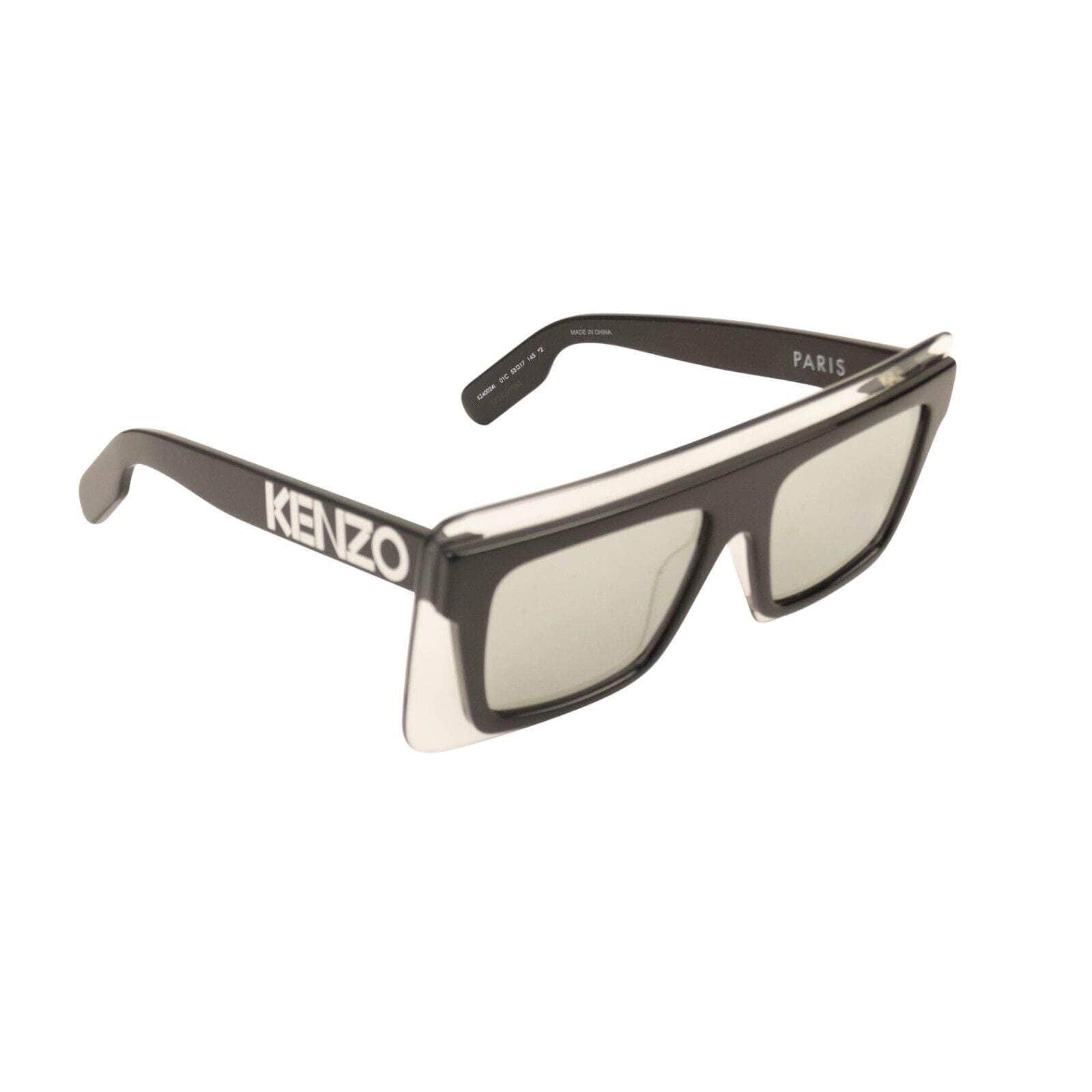 Kenzo Paris channelenable-all, chicmi, couponcollection, gender-mens, gender-womens, kenzo-paris, main-accessories, mens-shoes, size-os, under-250, unisex-eyewear OS Black Translucent Mirror Acetate Sunglasses 95-KNZ-3032/OS 95-KNZ-3032/OS