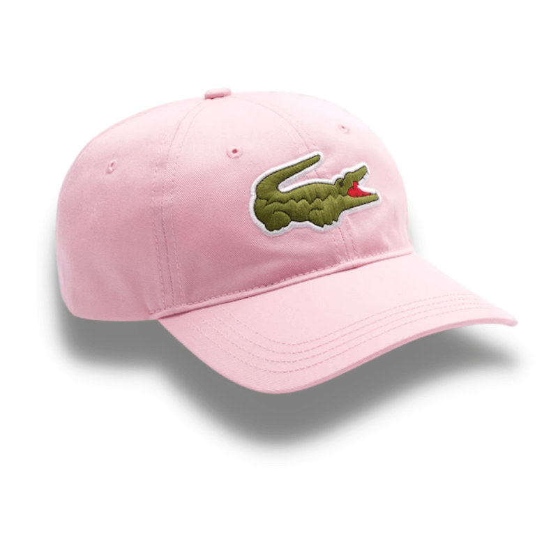 Lacoste Hats OS / Pink Lacoste Unisex Contrast Strap And Oversized Crocodile Cotton Cap RK4711-7SY