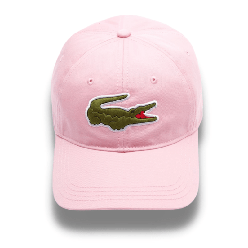 Lacoste Hats OS / Pink Lacoste Unisex Contrast Strap And Oversized Crocodile Cotton Cap RK4711-7SY