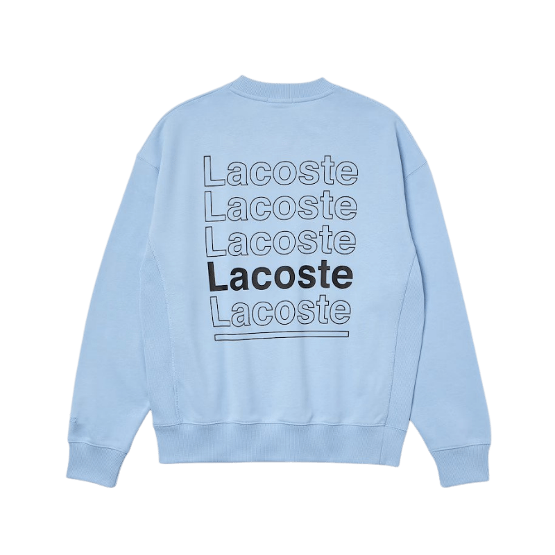 LACOSTE Lacoste Men’s LIVE Loose Fit Crew Neck Print Fleece Sweatshirt