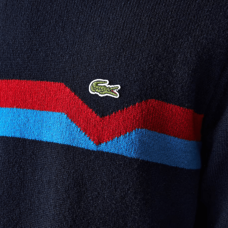 Lacoste Men s Made in France Ethical Striped Wool Sweater