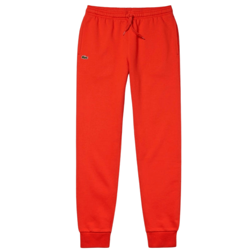 Red lacoste joggers hot sale