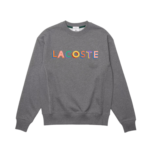 Unisex lacoste live loose fit hooded embroidered fleece sweatshirt Clearance