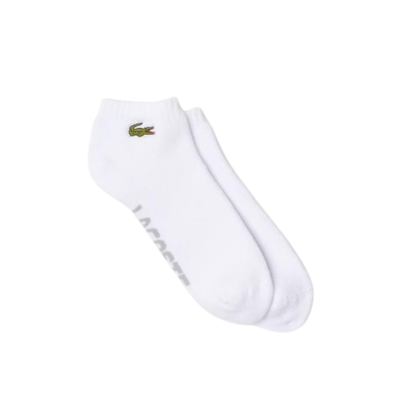 Lacoste Socks OS Lacoste Sports Branded Stretch Cotton Low-Cut Socks - Men's RA4184-WHT