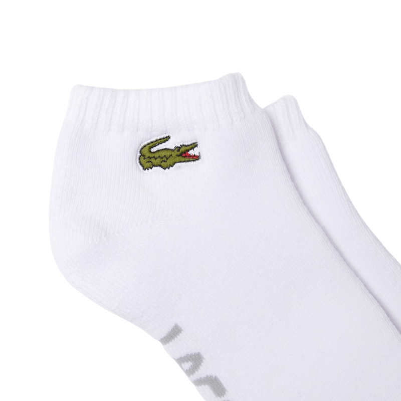 Lacoste Socks OS Lacoste Sports Branded Stretch Cotton Low-Cut Socks - Men's RA4184-WHT