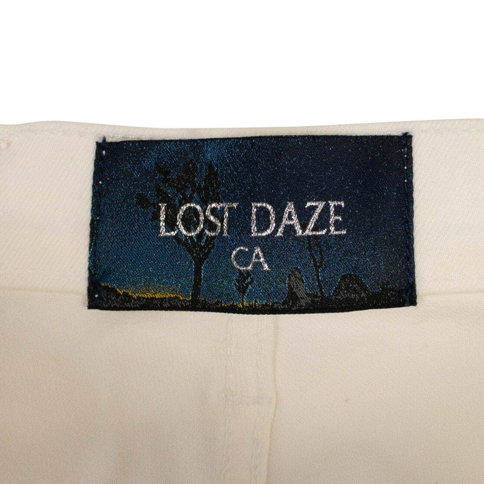 Lost Daze Women's Pants 28 Straight Leg Splash Jeans - White 69LE-1857/28 69LE-1857/28