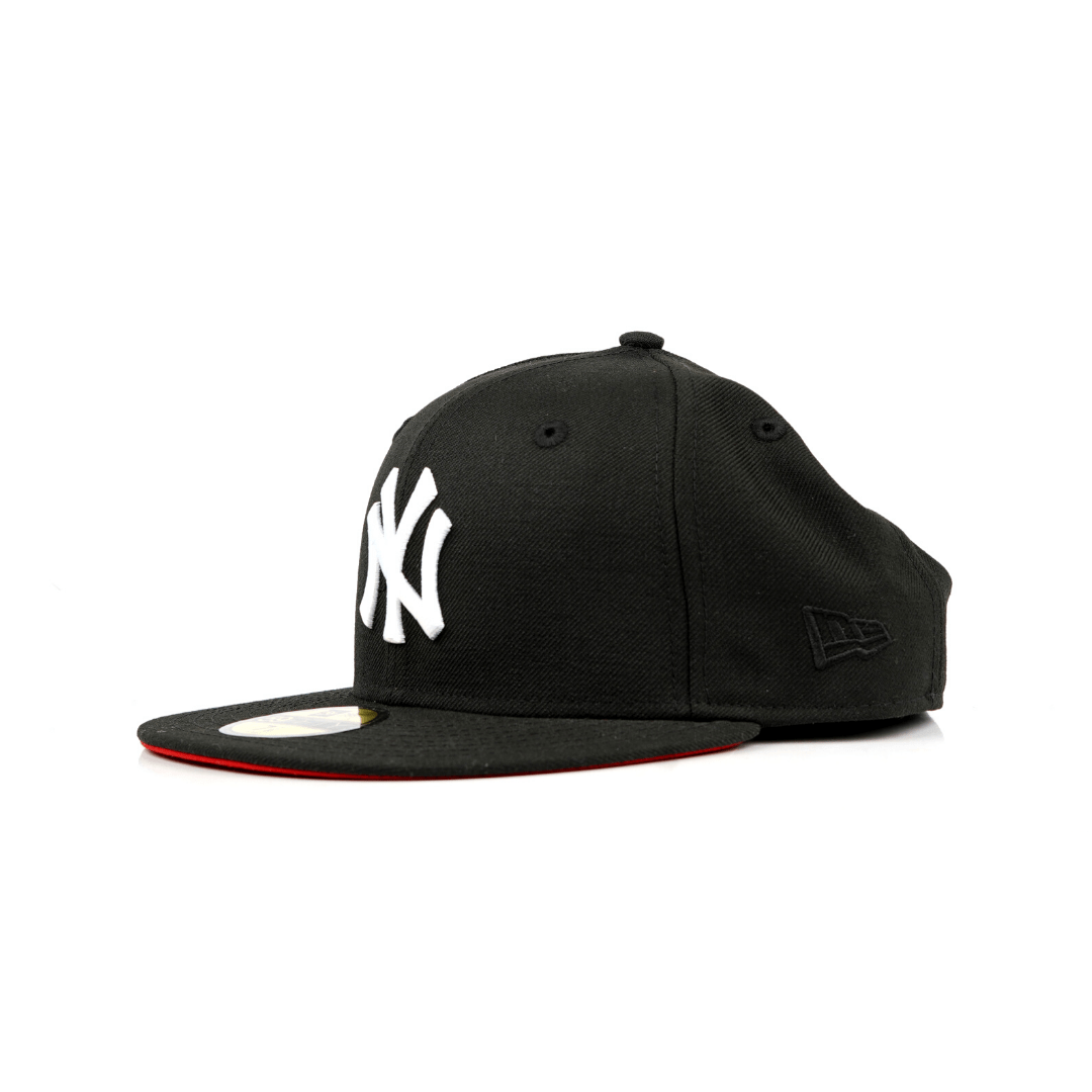 New Era Hats New York Yankees 59Fifty Black & Red Under Brim World Series 1998 Fitted Hat NYYREDFIH