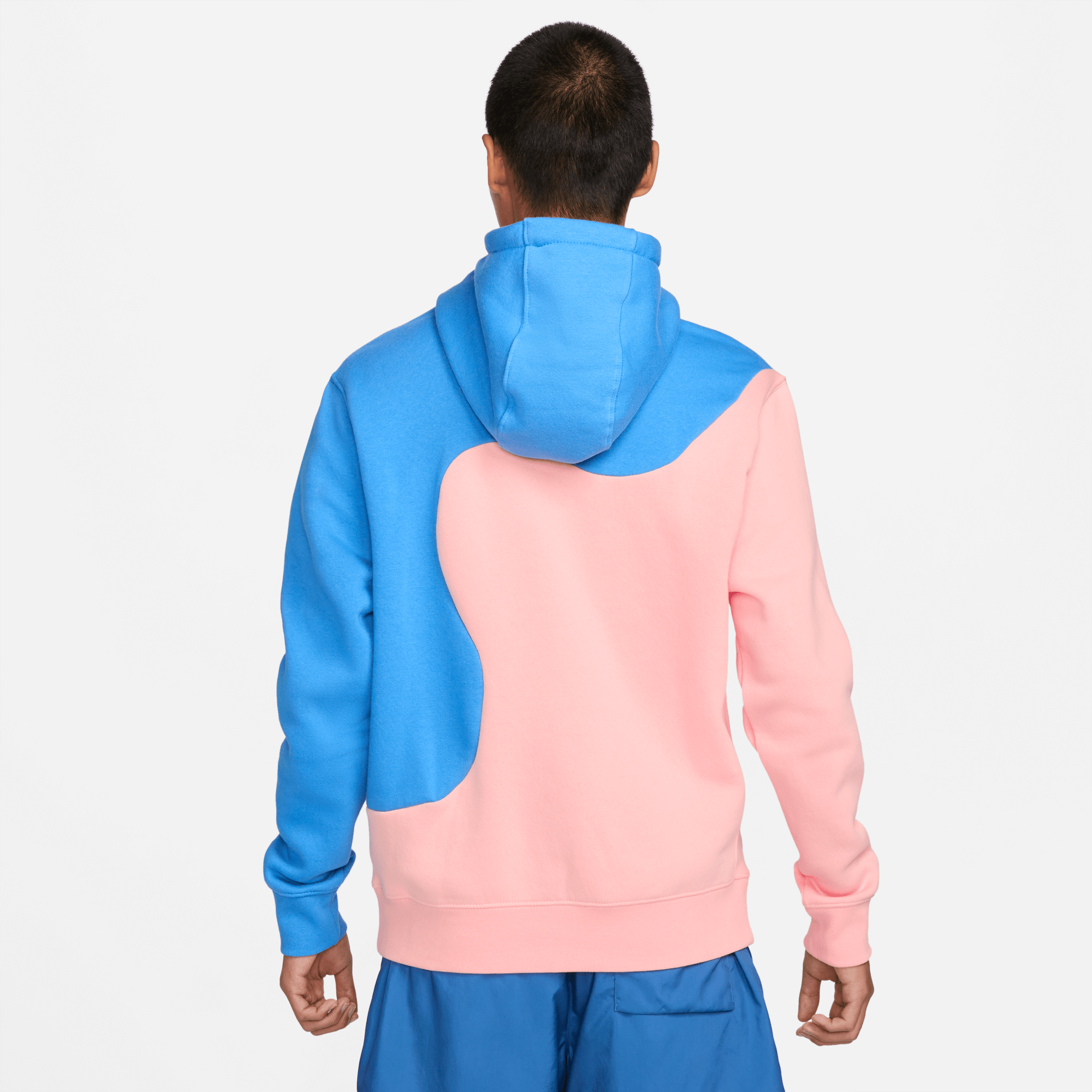 Pink and blue nike top hoodie