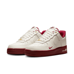 Nike Air Force 1 07 Leather White Team Red