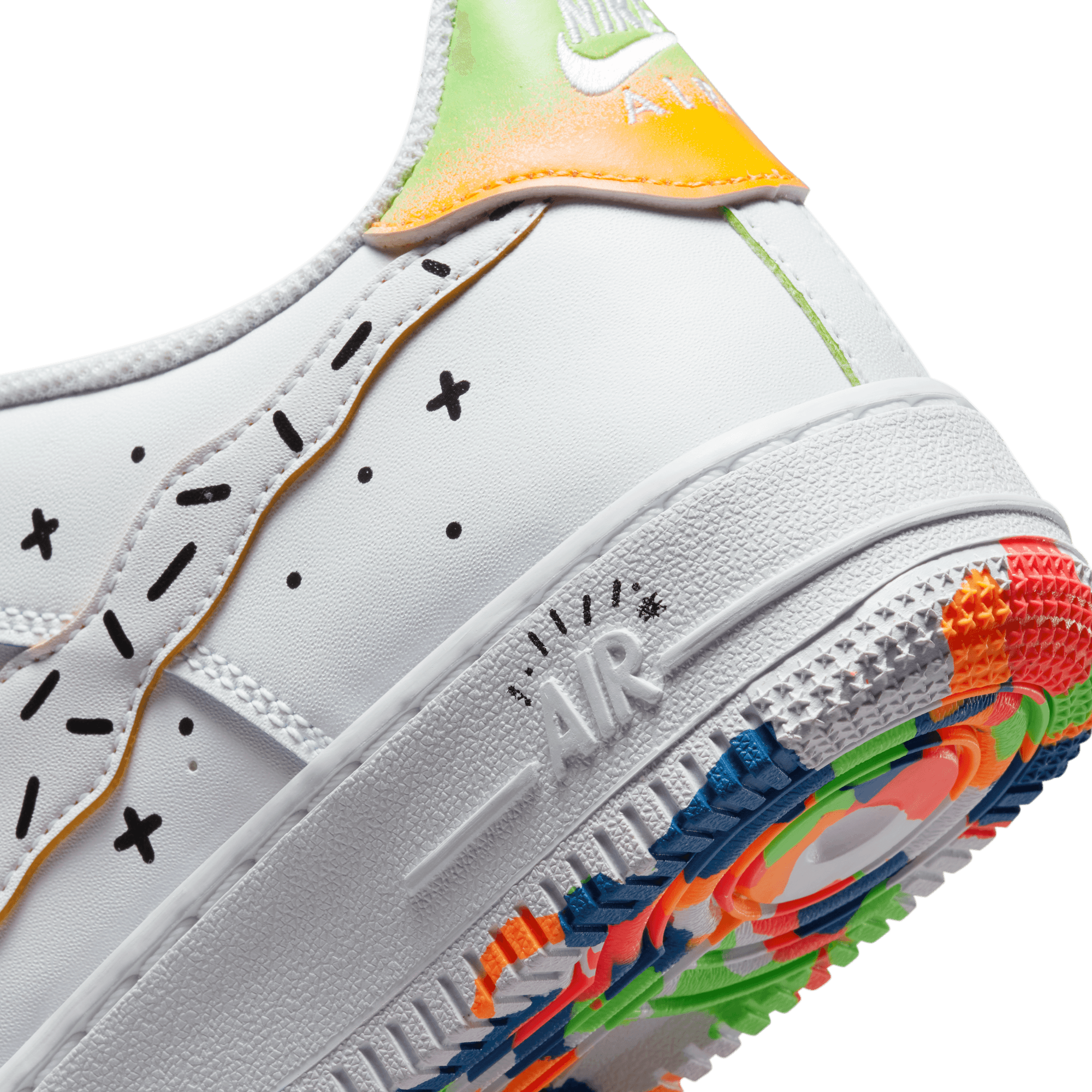Neon Splash Custom Air Force One Sneakers | HipHopCloset