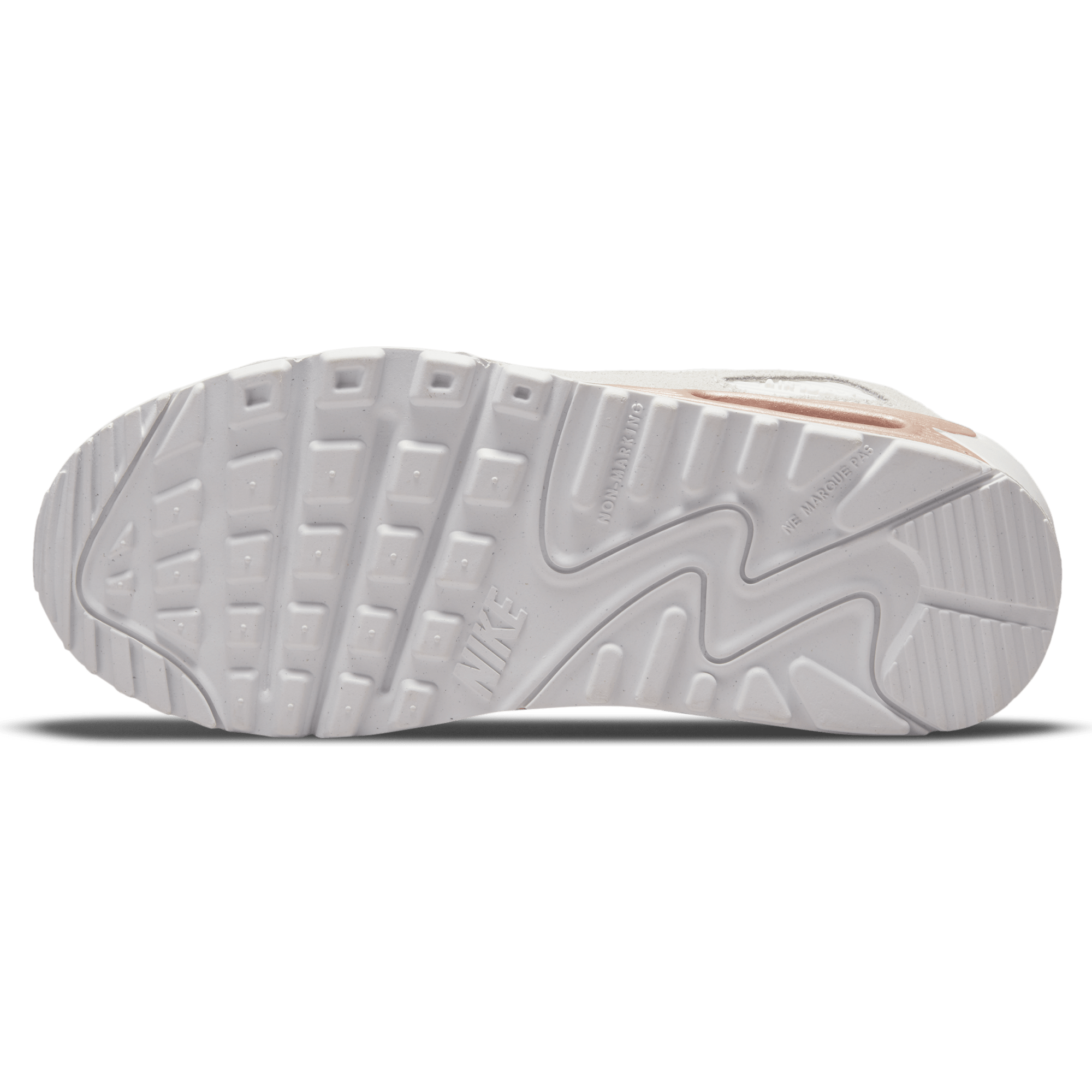 Kids' Nike Air Max 90 LTR Shoes 6.5 White/White/White/Pink Foam