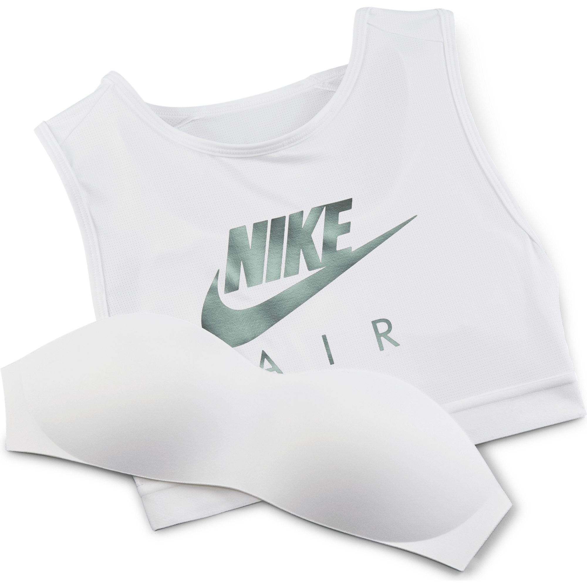 NIKE Air Size S Women's Dri-Fit Swoosh Sports Bra DM0643-100 White