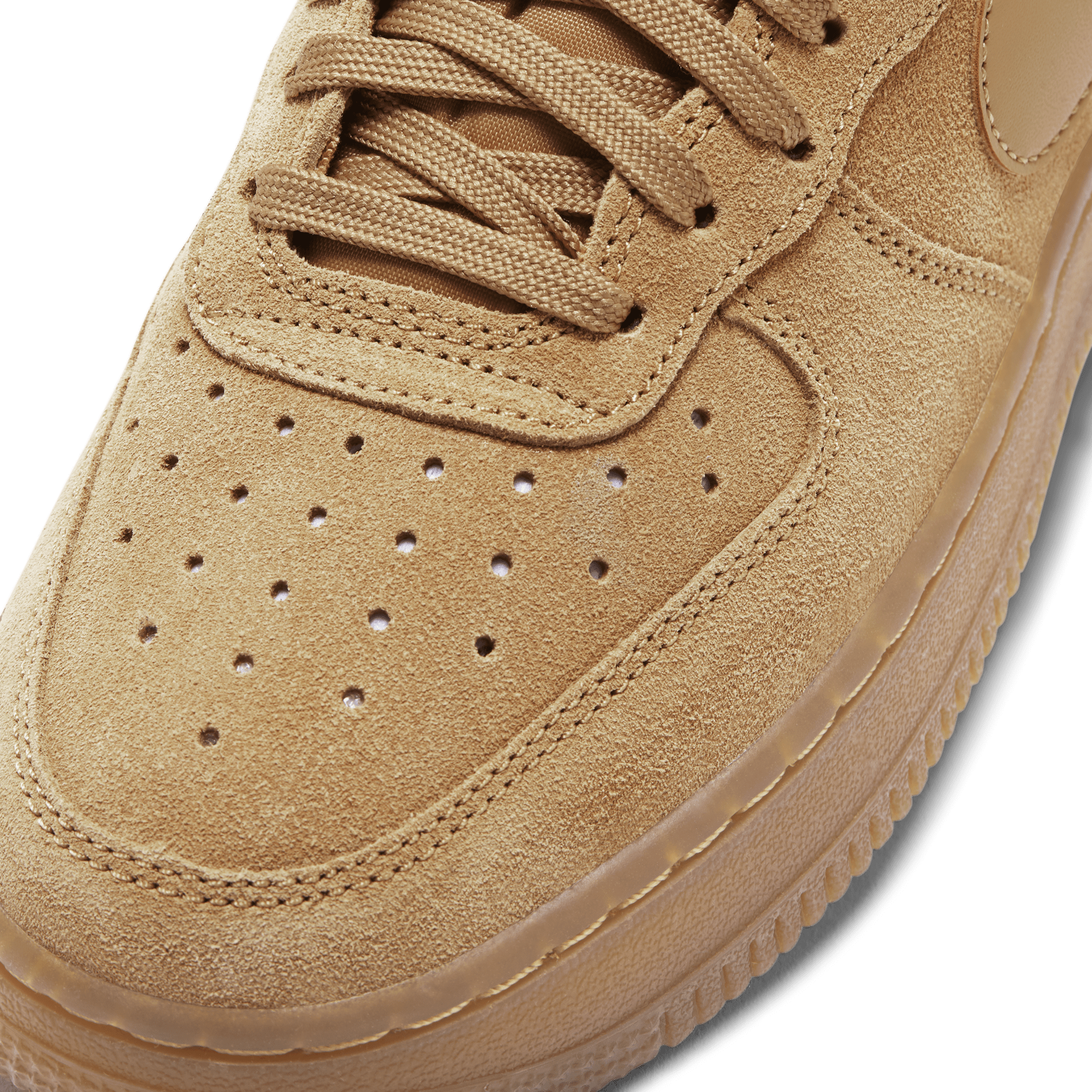 Nike air force 1 tan grade school best sale