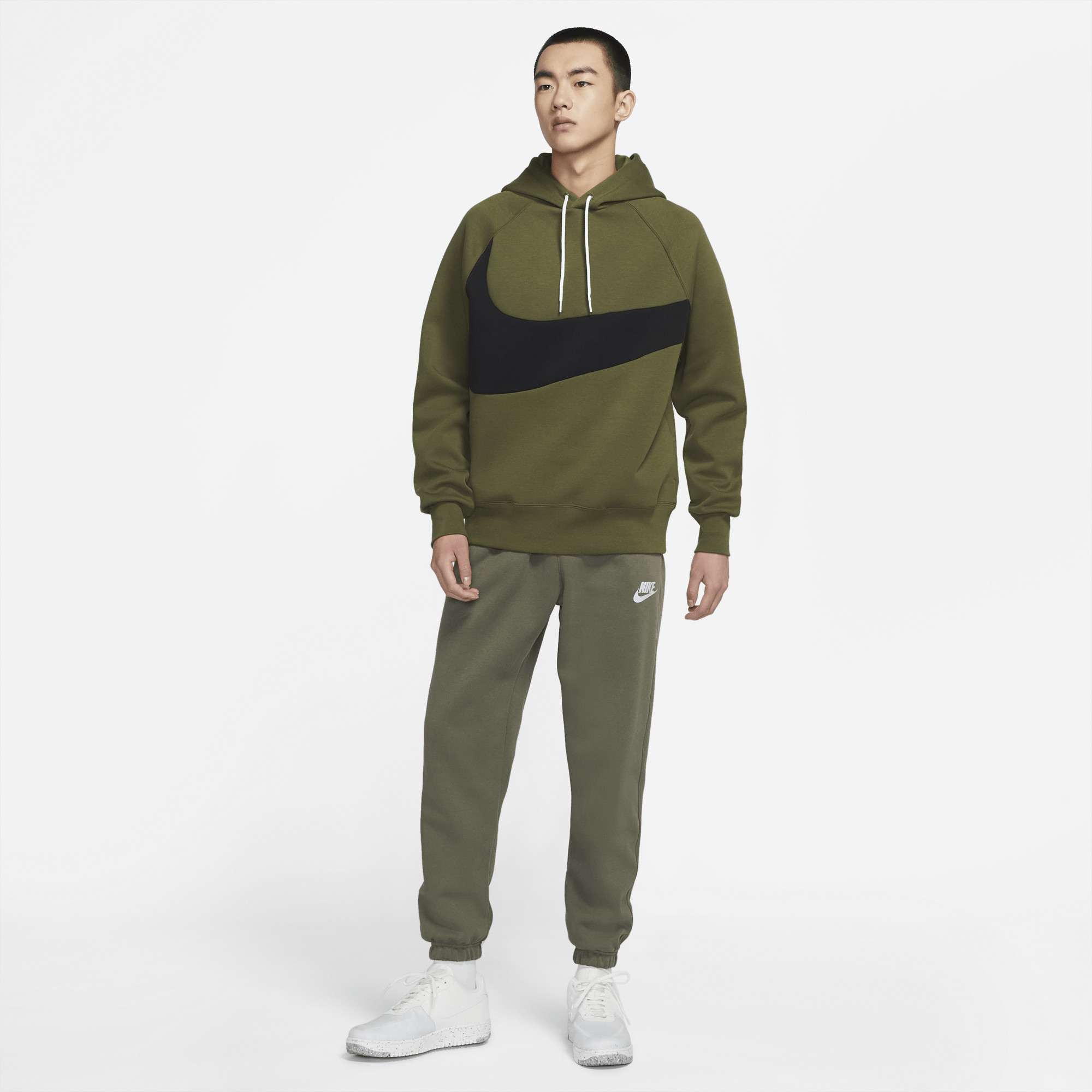 Nike swoosh shop hoodie sale