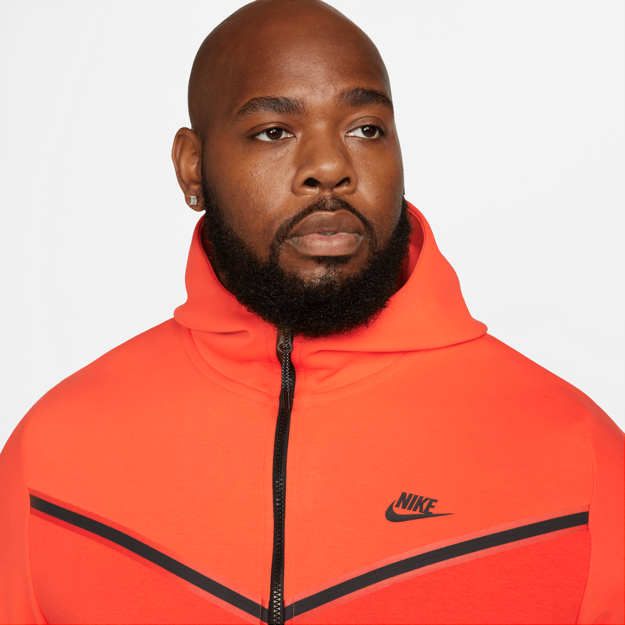 Nike tech fleece hoodie orange sale