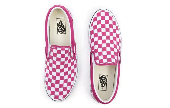 Pink checkered vans outlet mens