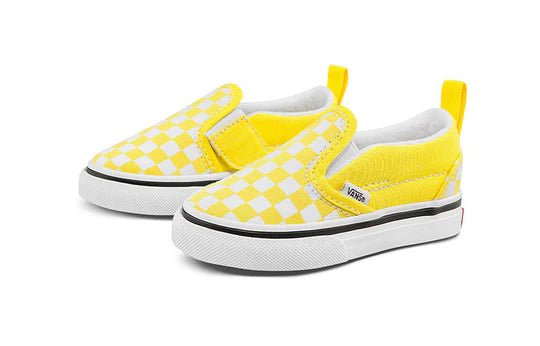 Toddler yellow checkered vans on sale