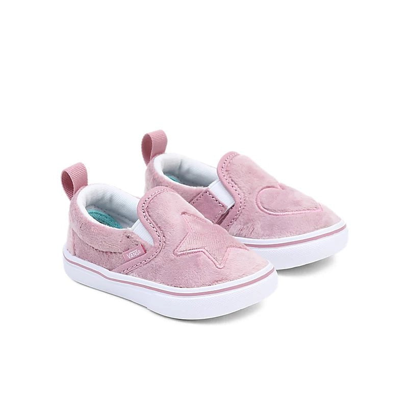 Baby pink 2025 vans slip ons